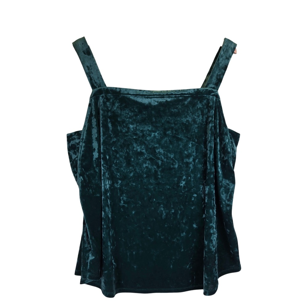 J. Jill Teal Crushed Velvet Tank Top